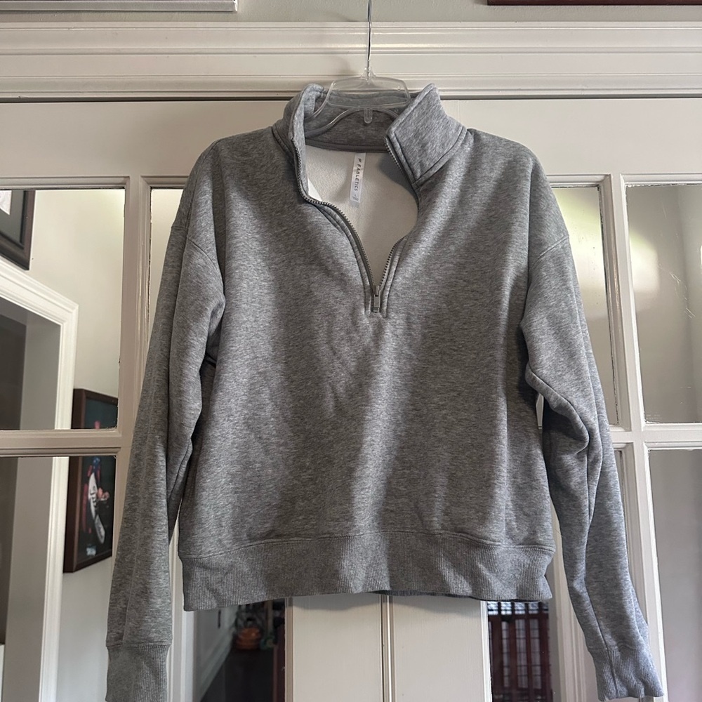 Fabletics Gray Zip Up Jacket Versatile Casual Des… - image 1